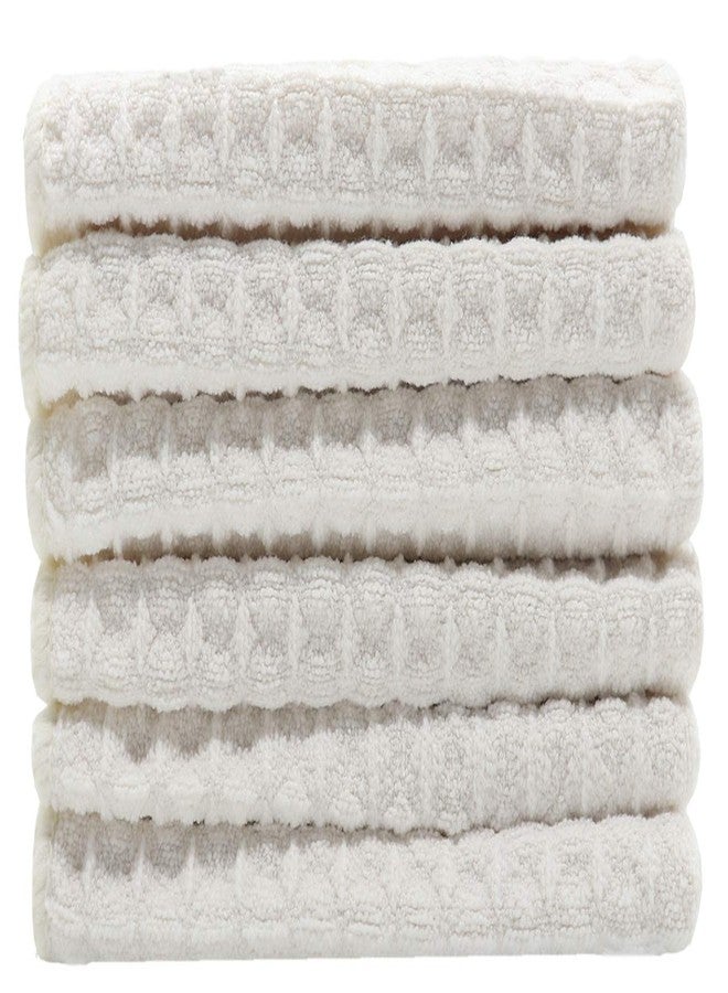 VeraSong Microfiber Kitchen Cleaning Cloth Thick Dish Rags Waffle Weave Washcloths Dish Cloths Ultra Absorbent Odor Free 12inch X 12inch 6 Pack Beige - Image 2